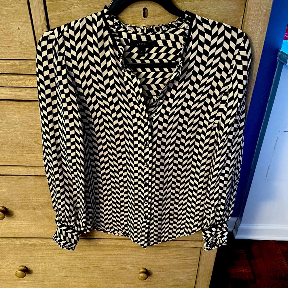 JCrew Silk Button Up